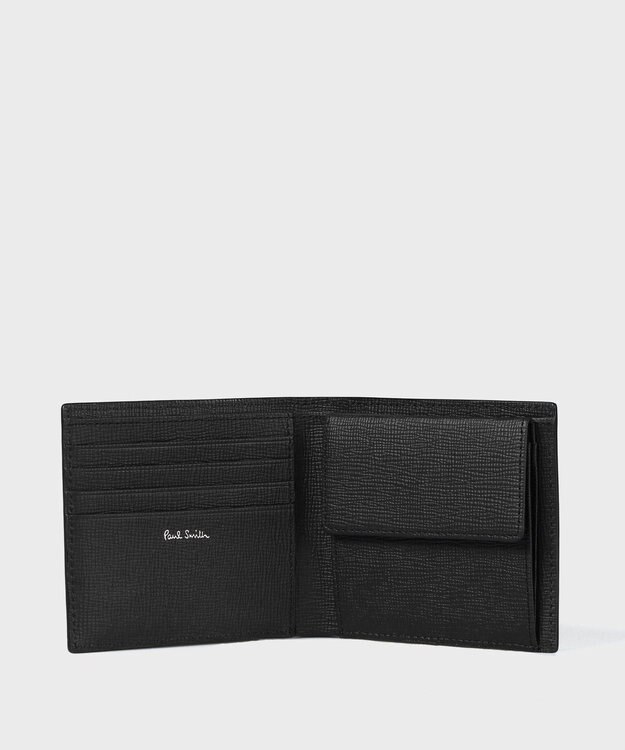 Paul Smith メタルクロップドロゴ 2つ折り財布 ブラック
