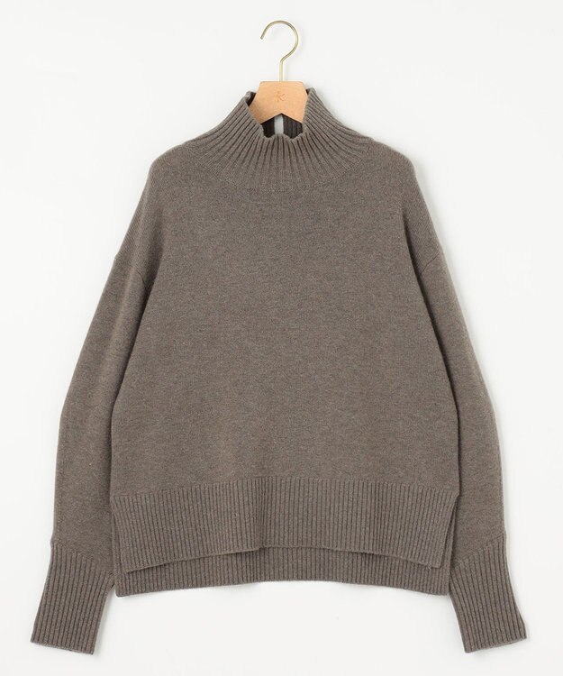 組曲 L ウールカシミヤミックス ロールネック ニット ココアブラウン系