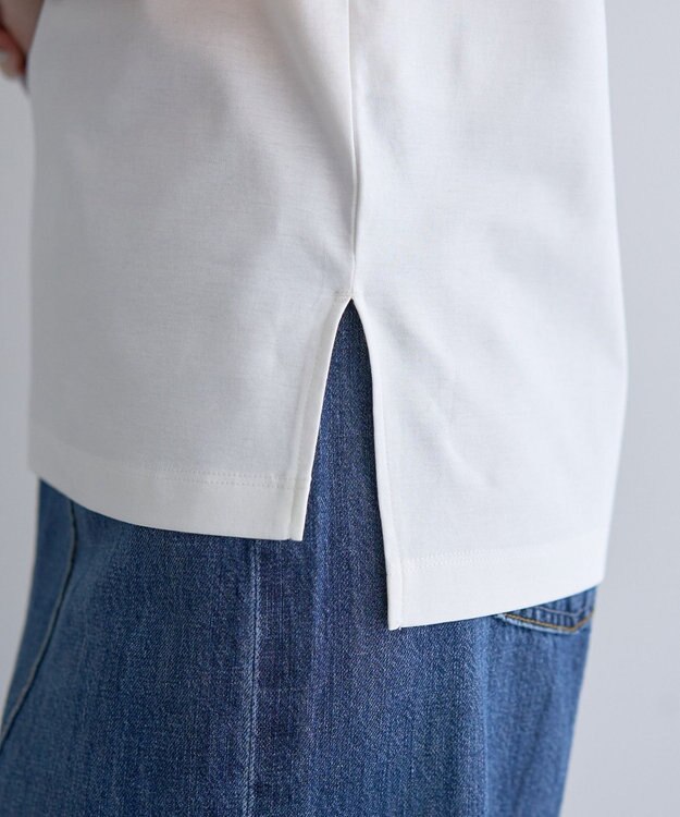 YECCA VECCA コットンスムースノースリーブトップス Off White