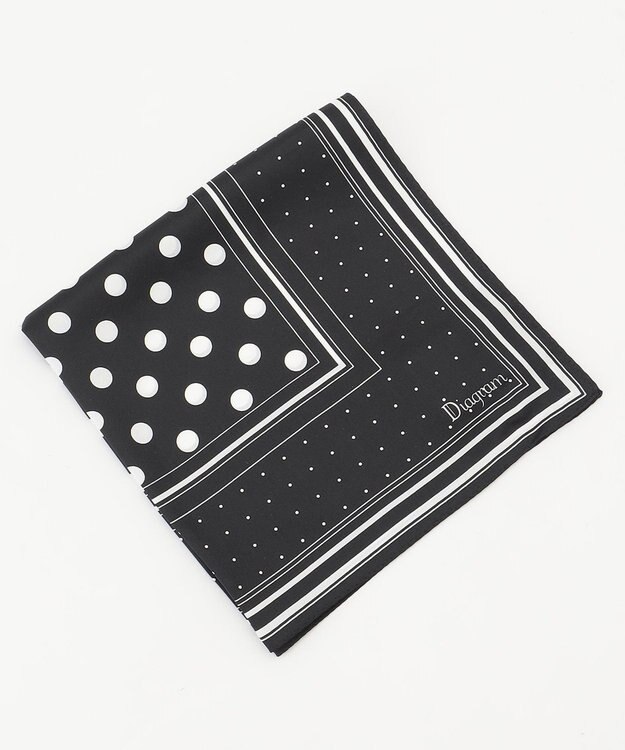 GRACE CONTINENTAL シルクドットスカーフ ブラック