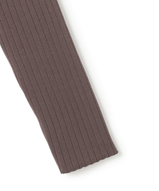 23区 【先行予約】ワイドリブ ポロニット カーディガン ダークブラウン系