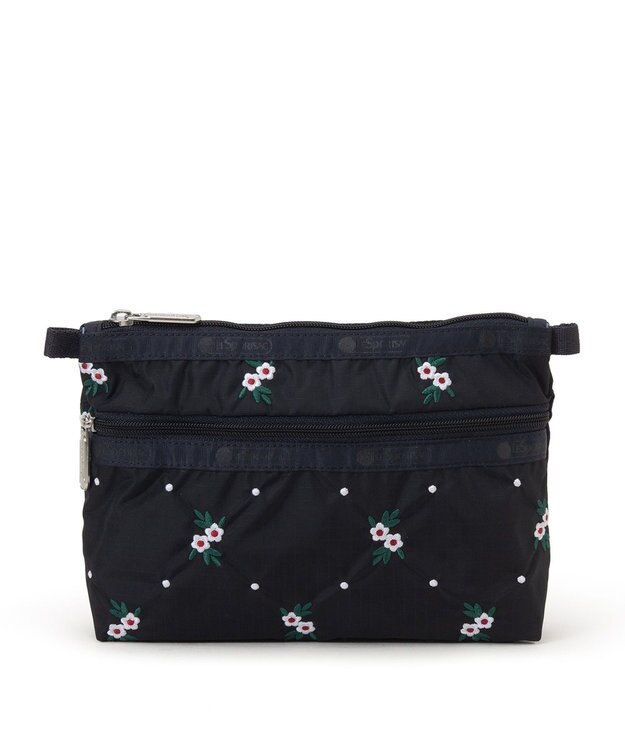 LeSportsac COSMETIC CLUTCH/フローラルラティスEMB フローラルラティスEMB