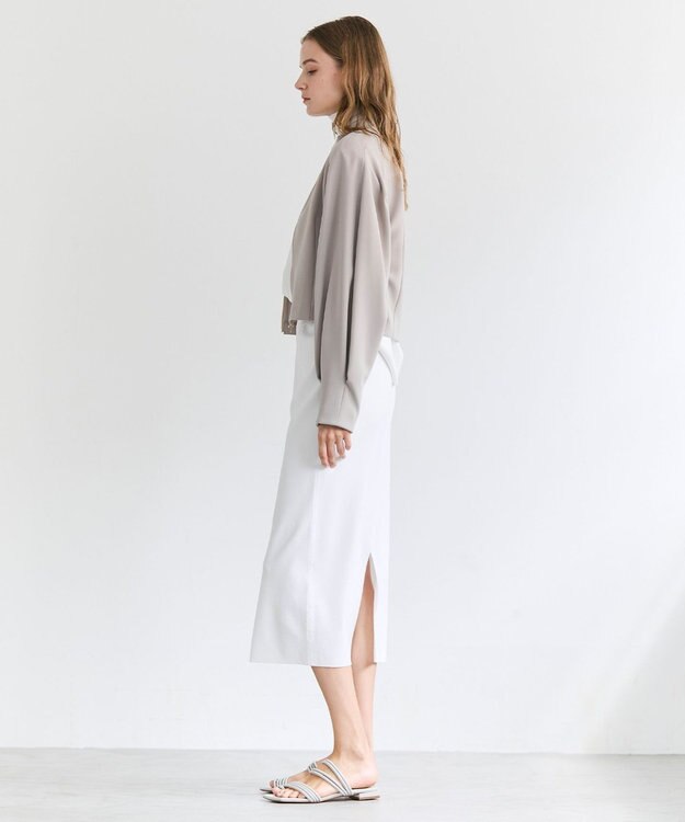 BEIGE， LAURA / ドライタッチ ストレッチニットスカート Ecru