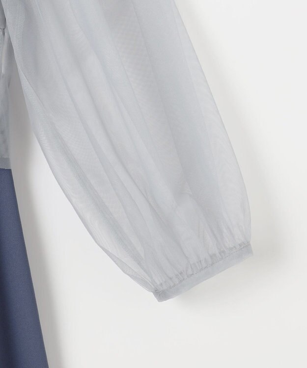 ANY SIS 【Lily Calin】チュールフリルトップス×ドレスセット ブルー×アイスグレー