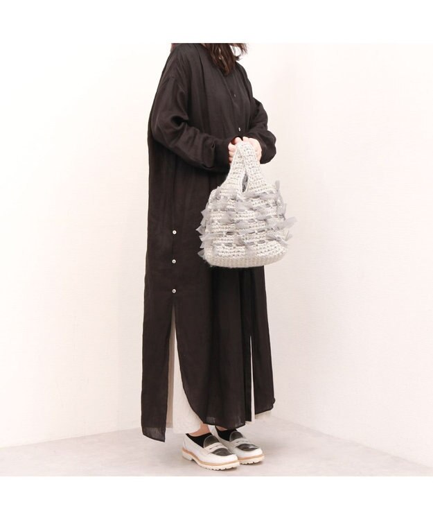 UNBILLION カカトゥ kakatoo / リボンモヘアクロッシェバッグ GY