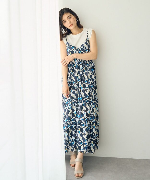 YECCA VECCA コットンスムースノースリーブトップス Off White