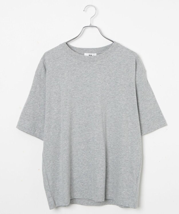 WEGO 【ユニセックス着用ITEM/綿100%/XSSMLサイズ展開】リラックスフィットコットンT 杢グレー