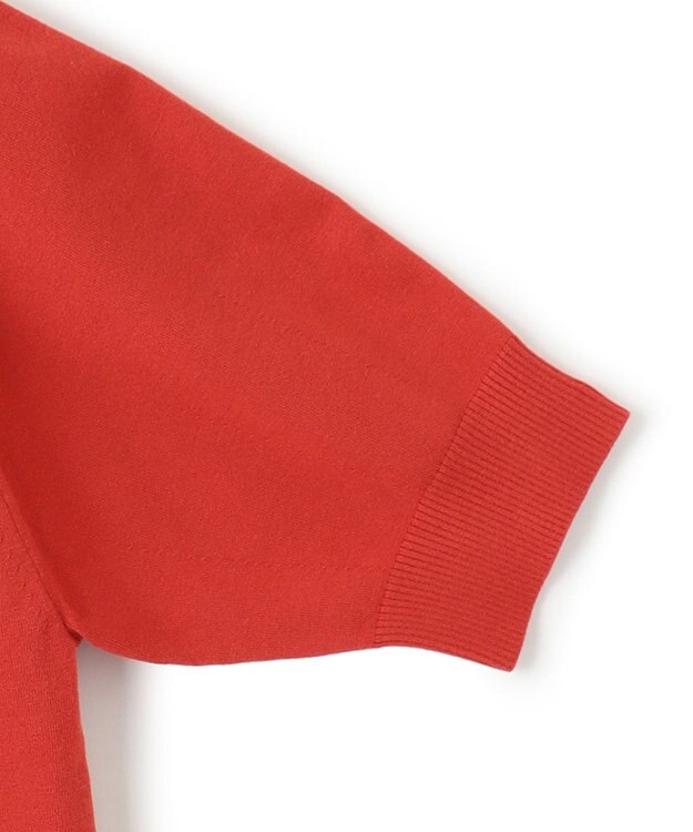 23区 S 【洗える/アンサンブル対応】ヴィスコースストレッチ 半袖 ニット レッド系