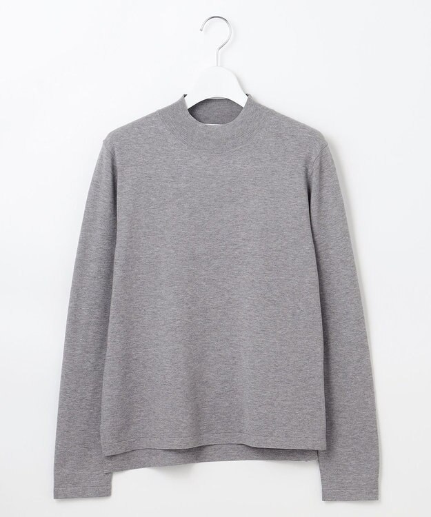 J.PRESS LADIES L 【洗える】PRINCE ハイネック ニット トップグレー系