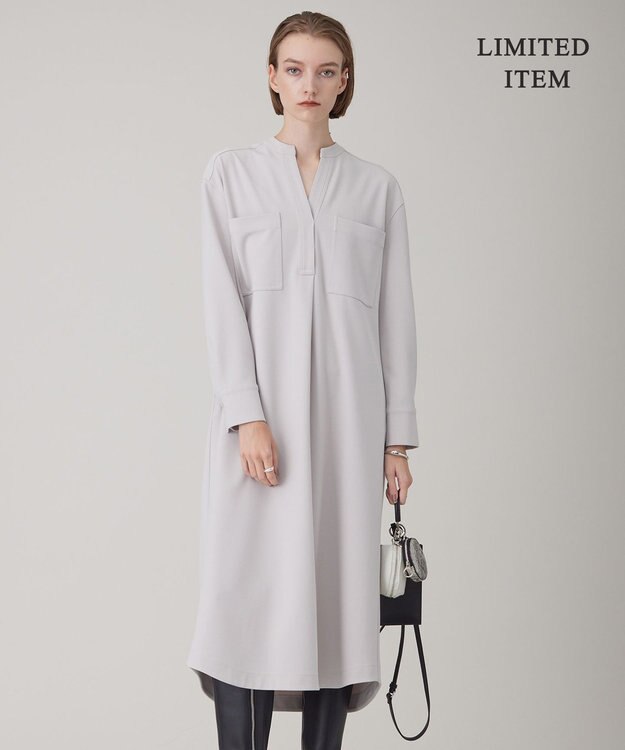 ICB 【WEB限定・洗える】ジョーゼットダブルジャージー ワンピース トープ系