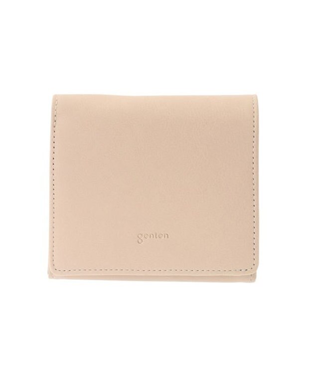 genten ピア ボックス2つ折り財布 エクリュ