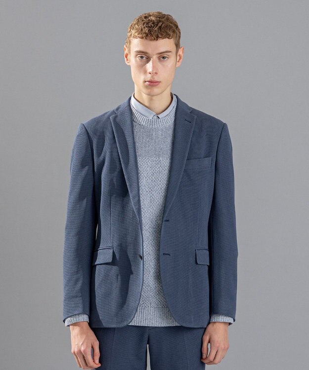 JOSEPH HOMME ソフトタックジャージー　ジャケット ダルブルー系