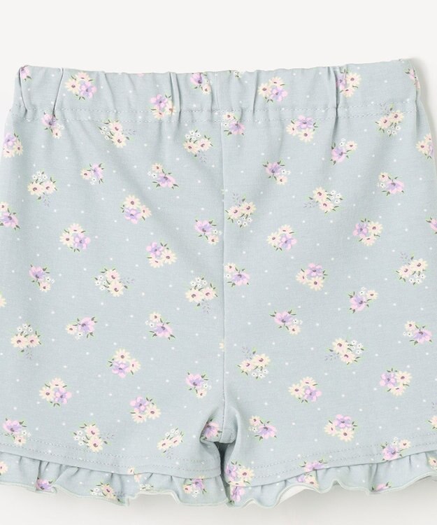 ANY KIDS 1分丈 スパッツ ミント×花柄