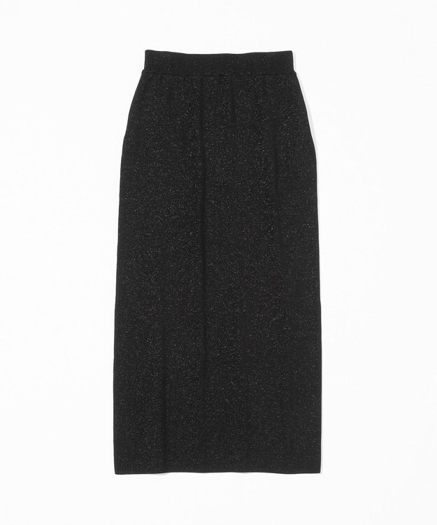 UNFILO 【MAG×スタイリストコラボ】イージーケアシャツ×ラメIラインスカート ブラック×ブラック