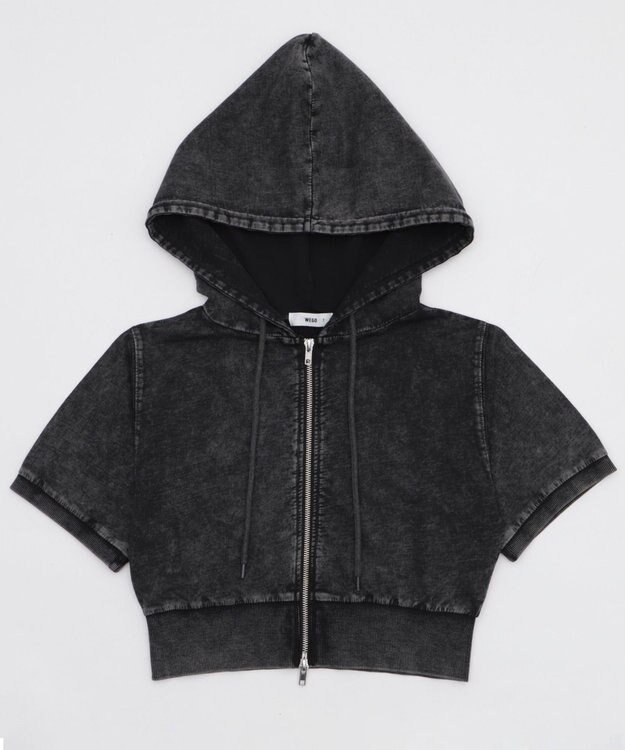 WEGO 半袖ショートパーカー スミクロ