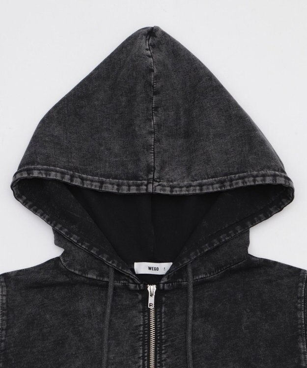 WEGO 半袖ショートパーカー スミクロ