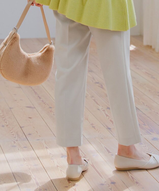 Tiaclasse 【洗える】テーパードパンツ アイボリー