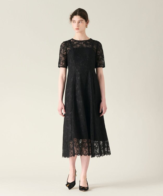 GRACE CONTINENTAL コードレースフレアドレス ブラック