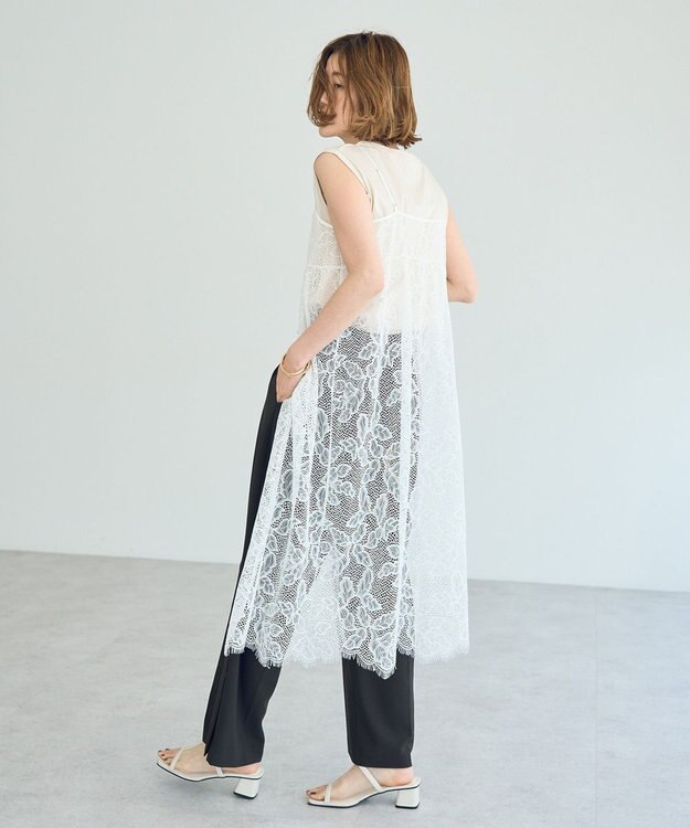 YECCA VECCA コットンスムースノースリーブトップス Beige