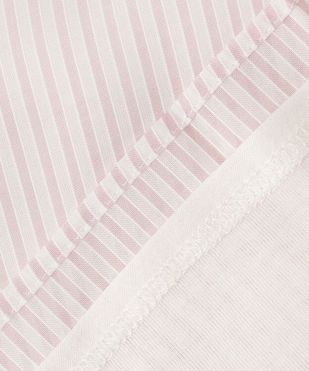 J.PRESS LADIES カチオンストライプ ボウタイ カットソー ピンク系1