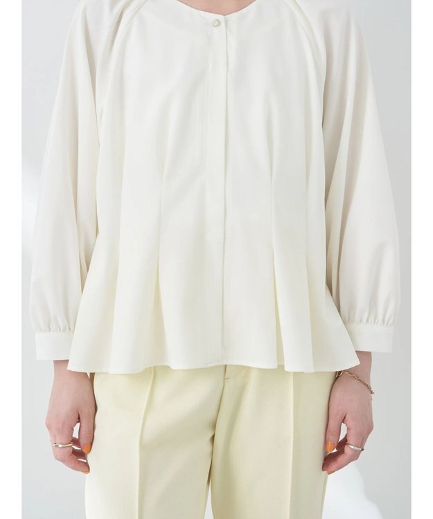earth music&ecology ペプラムブラウス Ivory