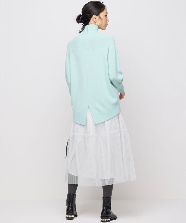 組曲 ラメチュールプリーツ スカート シルバー系