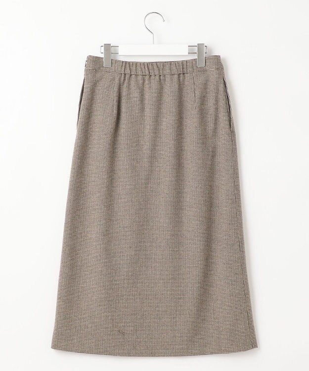 J.PRESS LADIES ドビー チェック スカート ベージュ系3