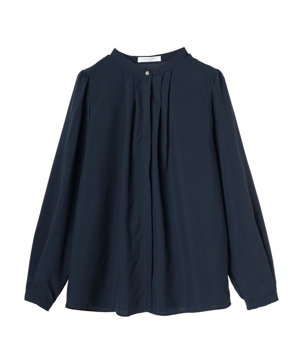 Green Parks ＢＰ　ケア楽　ポイント釦ブラウス Navy