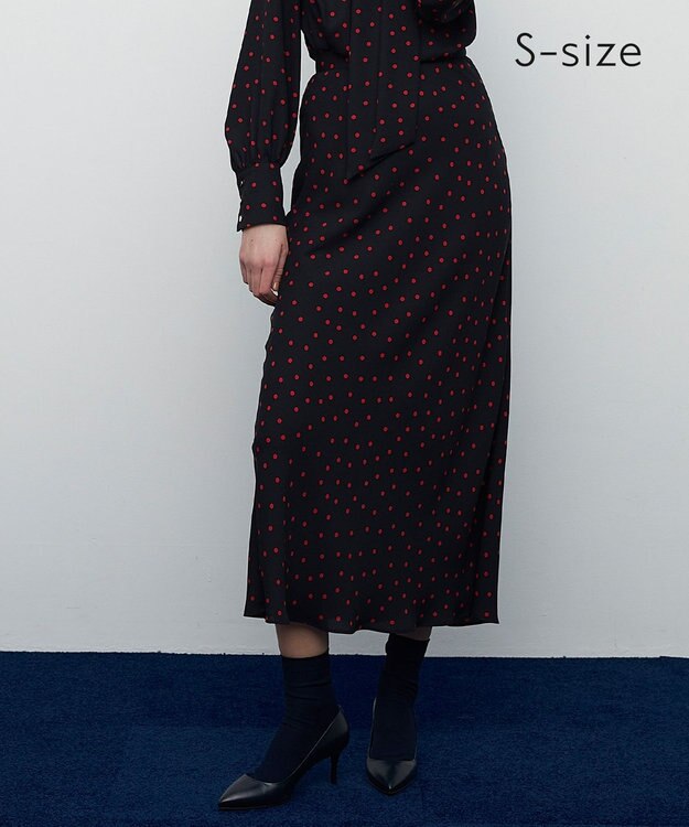 BEIGE， 【S-size】VIGNON / ドットスカート Navy×Red