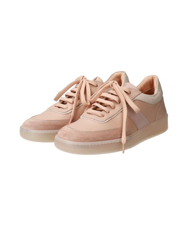 INTER-CHAUSSURES 【QUSHELI】ベーシックレザースニーカー ライトベージュコンビ