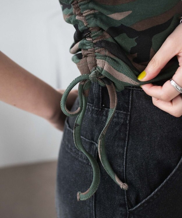 WEGO キーネックサイドレースアップちびT 柄4