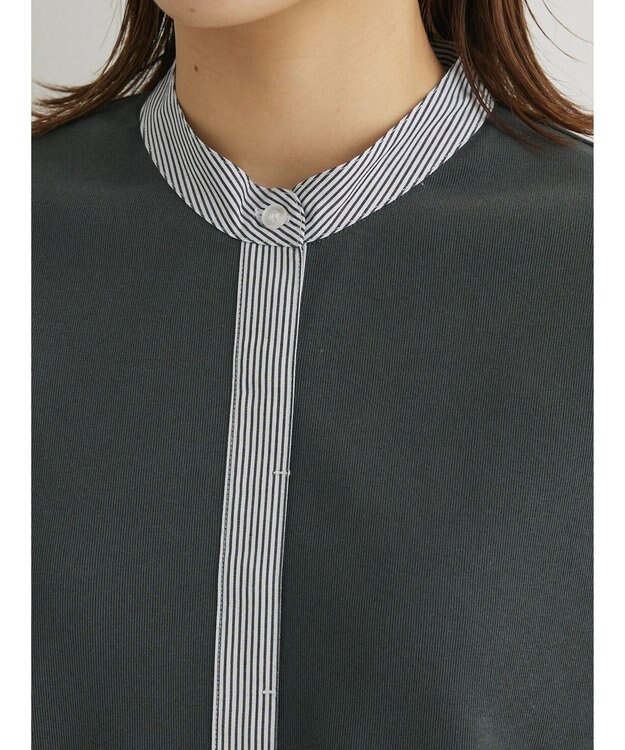 Green Parks 比翼カットドッキングチュニック Stripe Black