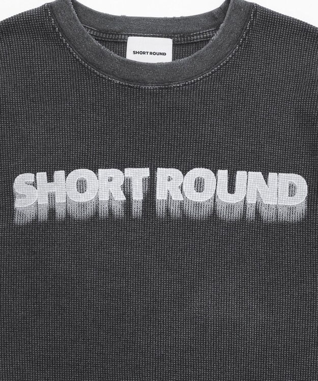 WEGO 【ユニセックス着用ITEM/MLサイズ展開】ブリーチワッフルダメージグラフィックT（SS） スミクロ