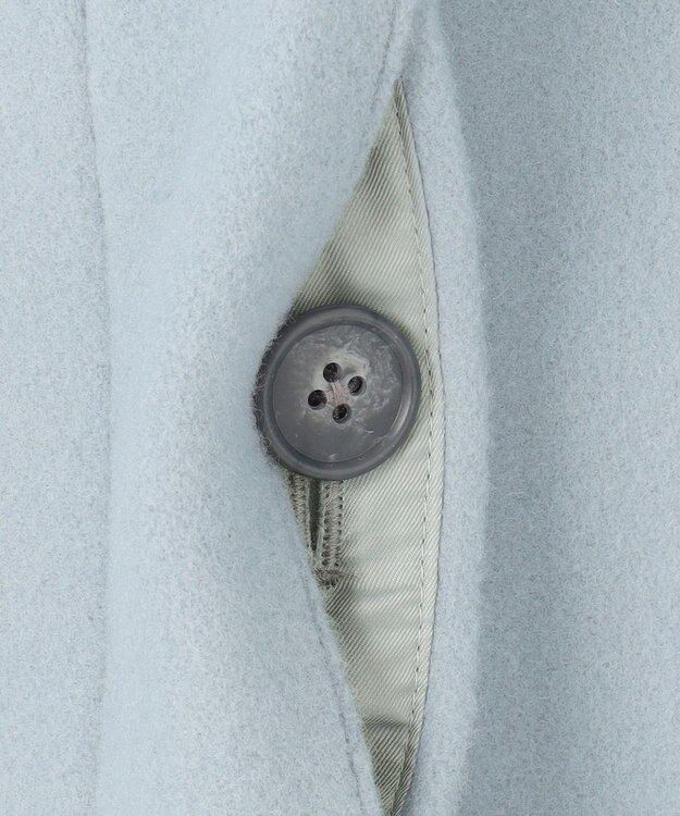 J.PRESS LADIES L ショートビーバー フーデット コート アクアブルー系