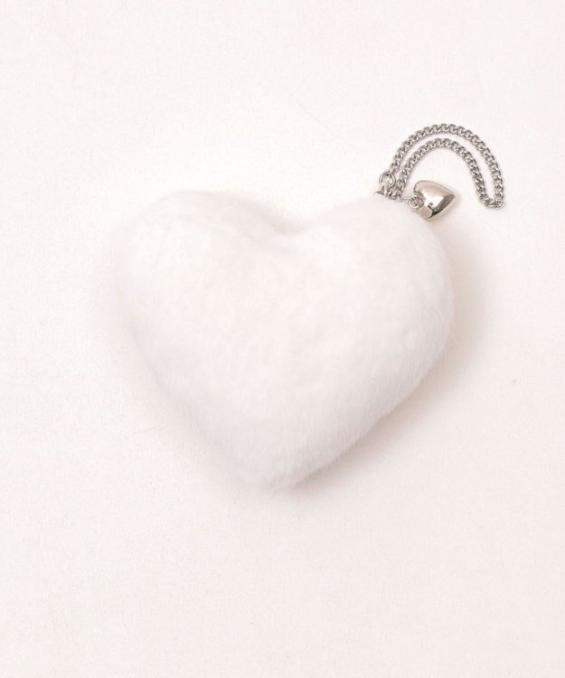 WEGO 【痛バ＆推し活グッズ】ふわふわハートIDフォトチャーム ホワイト