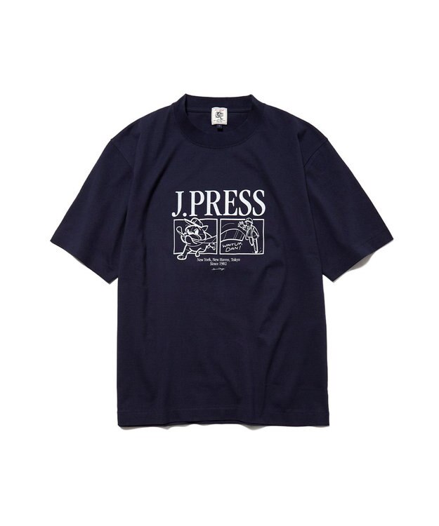 J.PRESS MEN 【AaronChang】【UNISEX】グラフィック Tシャツ ネイビー系