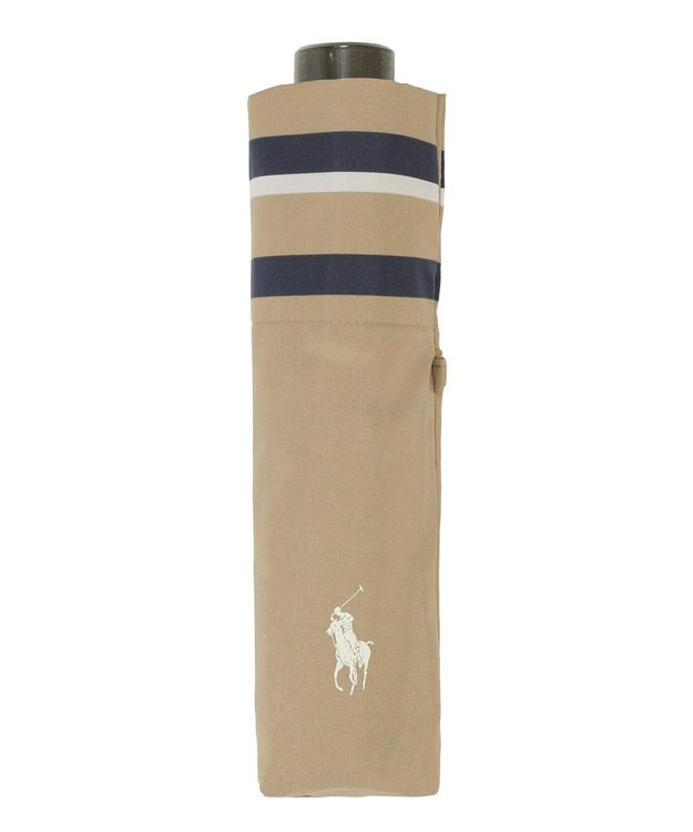 MOONBAT 【日本製】POLO RALPH LAUREN （ポロ ラルフローレン）折りたたみ傘 ボーダー ベージュ