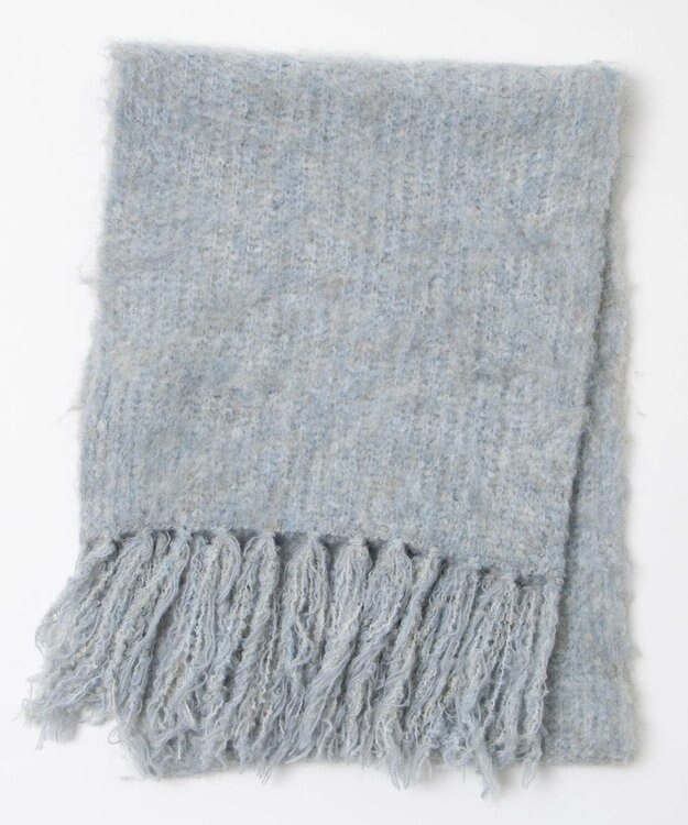 WEGO ブークレニットロングマフラー ライトグレー