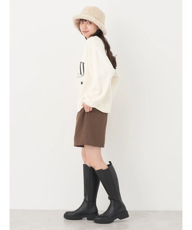 earth music&ecology アソートロゴスウェット Ivory