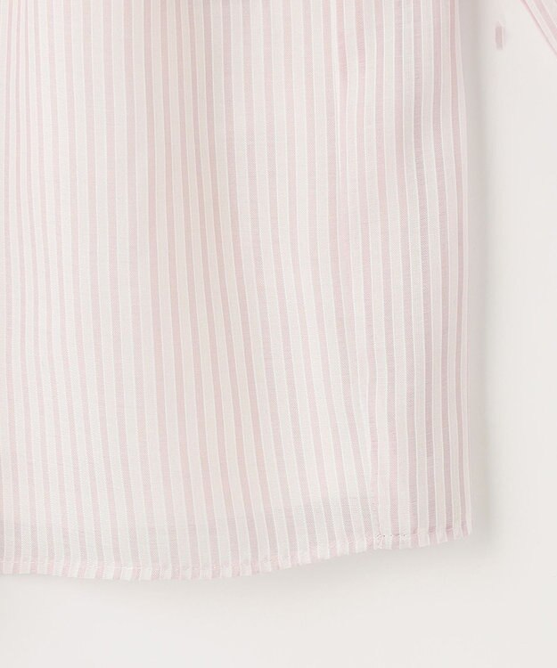 J.PRESS LADIES カチオンストライプ ボウタイ カットソー ピンク系1