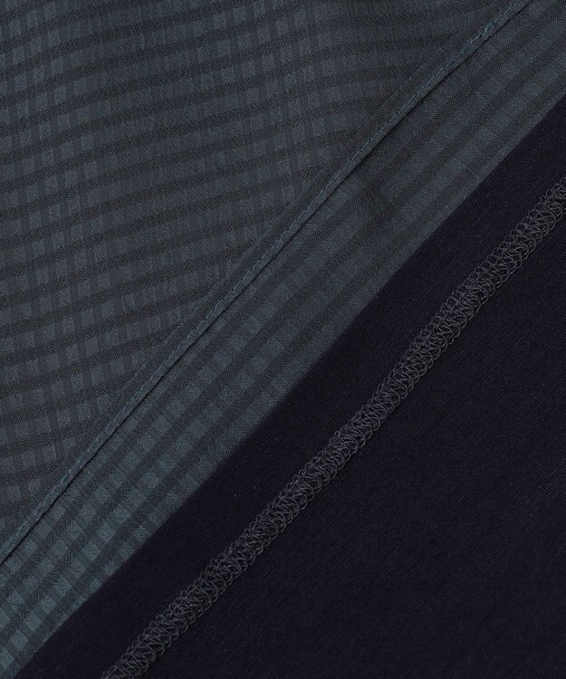 J.PRESS LADIES L 【速乾】サッカーチェック カットソー シーグリーン系3