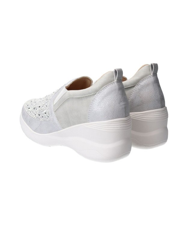 Bridget Birkin 【Round About】スリッポンヒールスニーカー シルバーコンビ