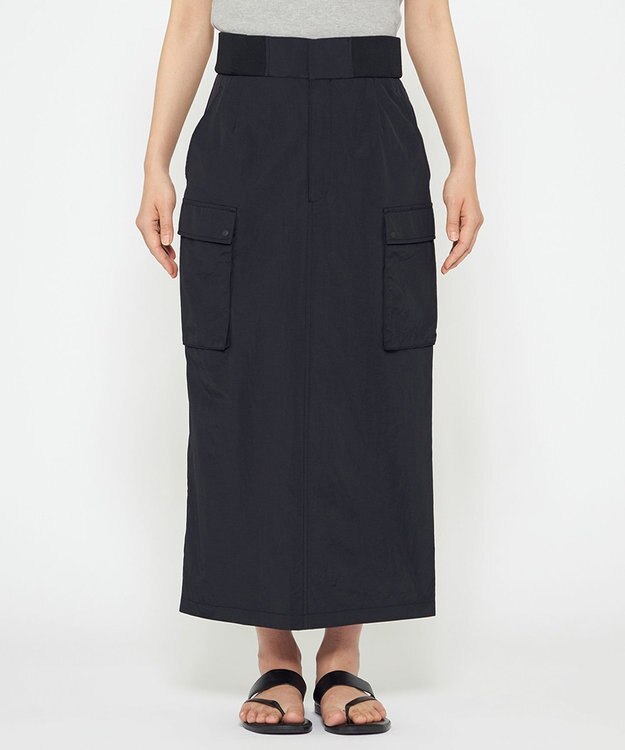 uncrave 【撥水・洗濯機洗い可】プルーフ ナイロン スカート（uncrave WHITE） ブラック