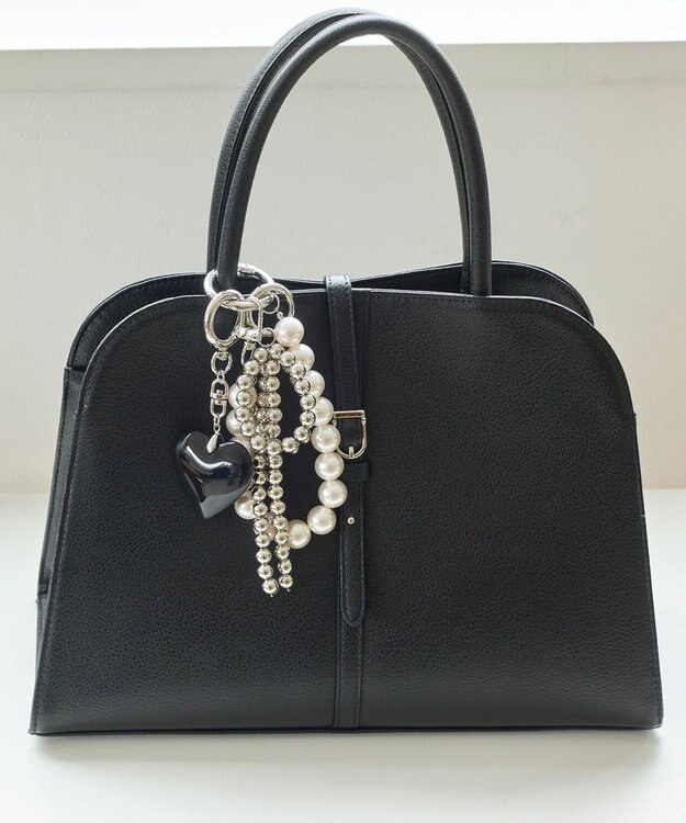 Phoebe シルバーボールリボンバッグチャーム シルバー