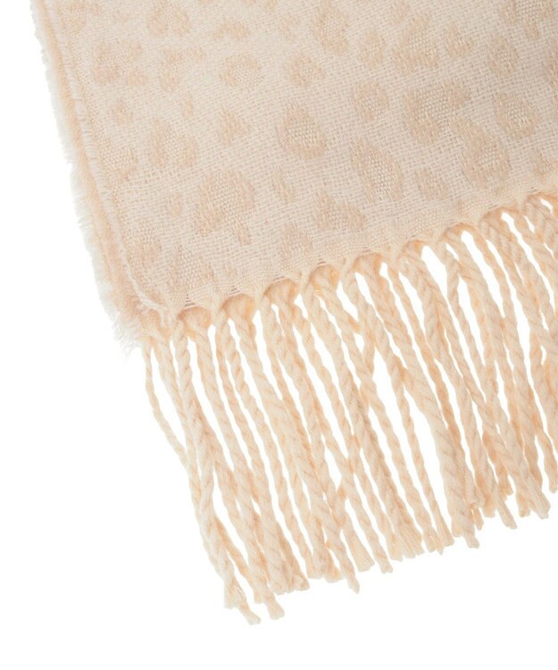 Green Parks レオパードジャガードストール Beige