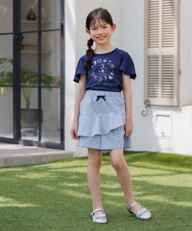 組曲 KIDS 【UVカット加工】【150-160㎝】12星座 Tシャツ ネイビー