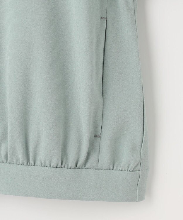 自由区 【セットアップ対応・洗える】トリアセジョーゼット ブルゾン ライトグリーン系