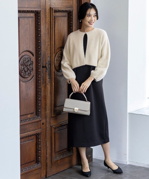 ANY SIS S 【洗える】フェザーボレロ カーディガン アイボリー