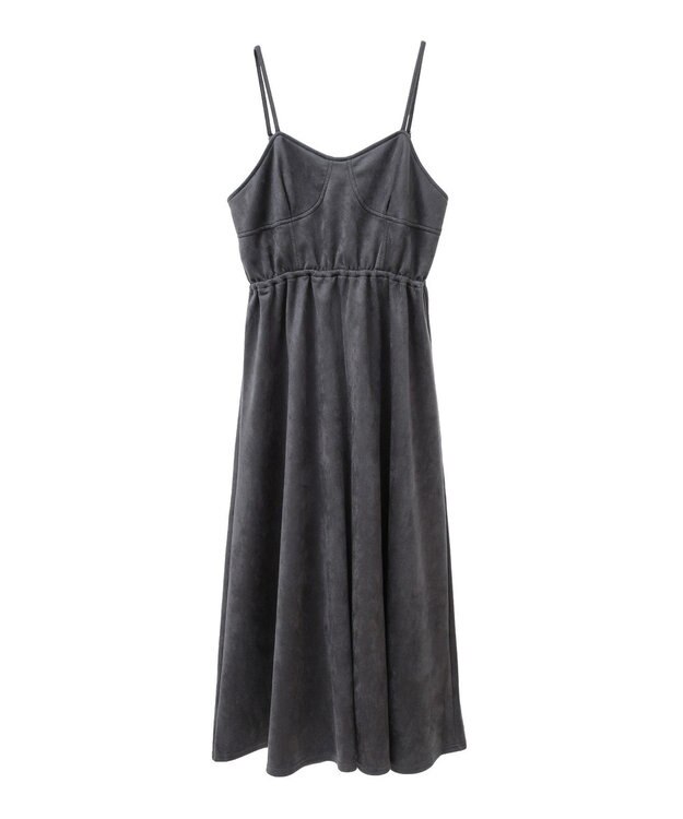 Green Parks ・ＳＵＧＡＲ　ＳＰＯＯＮ　スエードポンチキャミワンピ Charcoal Gray
