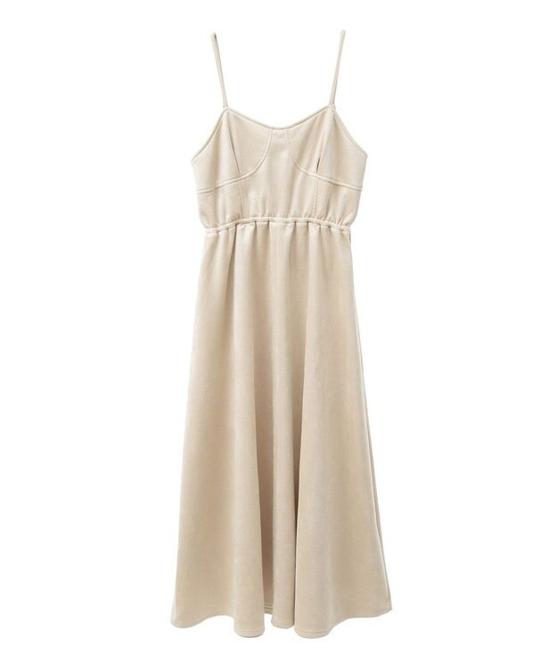 Green Parks ・ＳＵＧＡＲ　ＳＰＯＯＮ　スエードポンチキャミワンピ Ivory